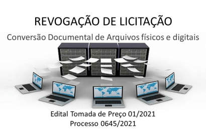 Revogação da Licitação Tomada de Preço 01/2021