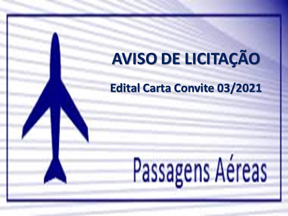 aviso de licitacao passagem aerea