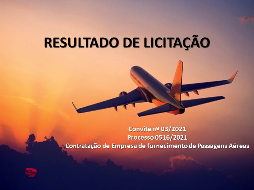 resultado de licitacao passagem aerea